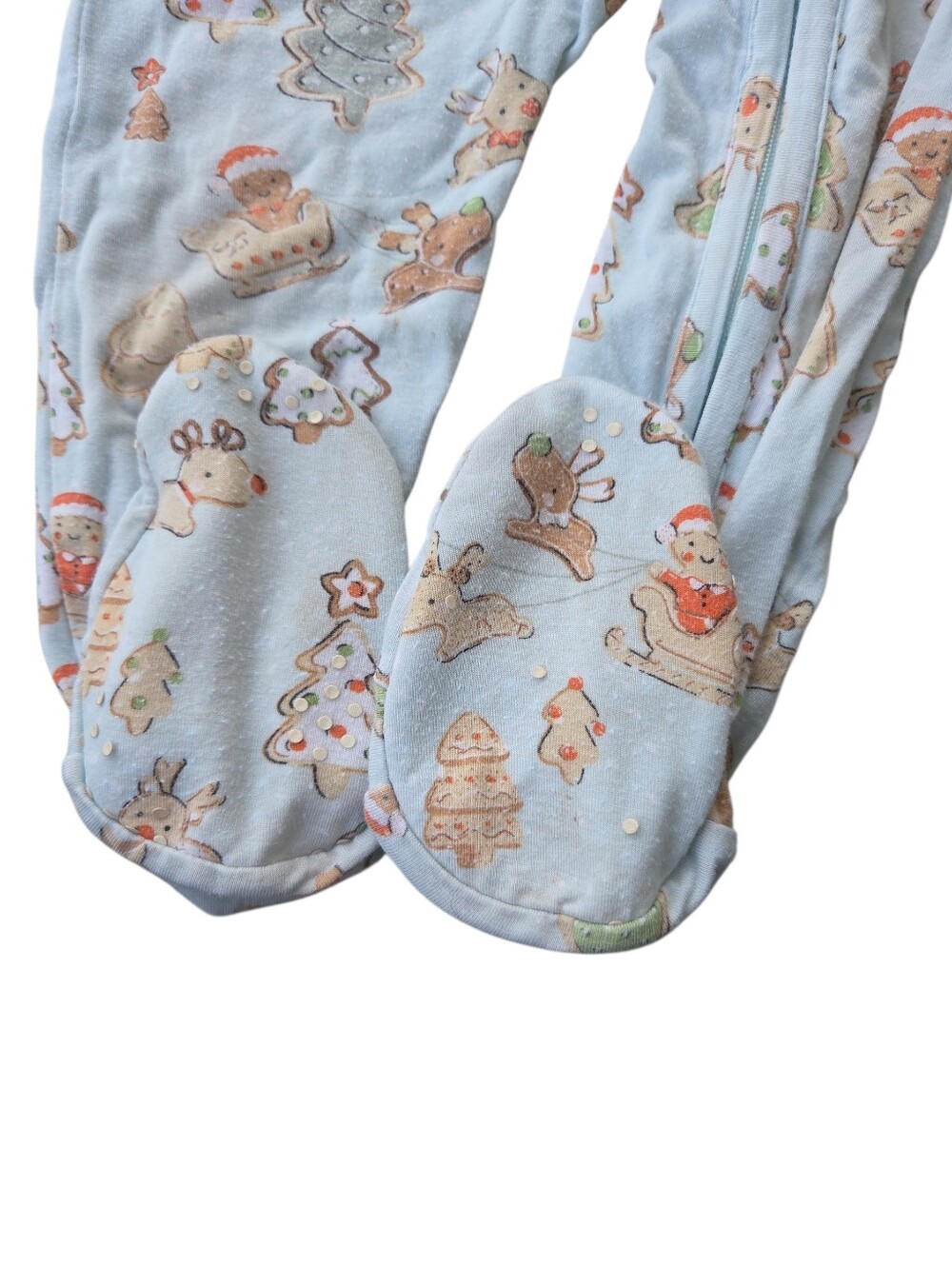 Angel Dear Bamboo Viscose Footie Pajamas Sleepsuit 9-12 Months Holiday Christmas - Picture 9 of 11